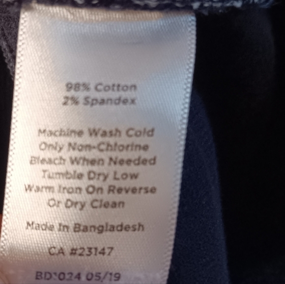 Talbots Women's Navy Plush Corduroy High-Waisted Straight Leg Pants with Stretch - Picture 4 of 10